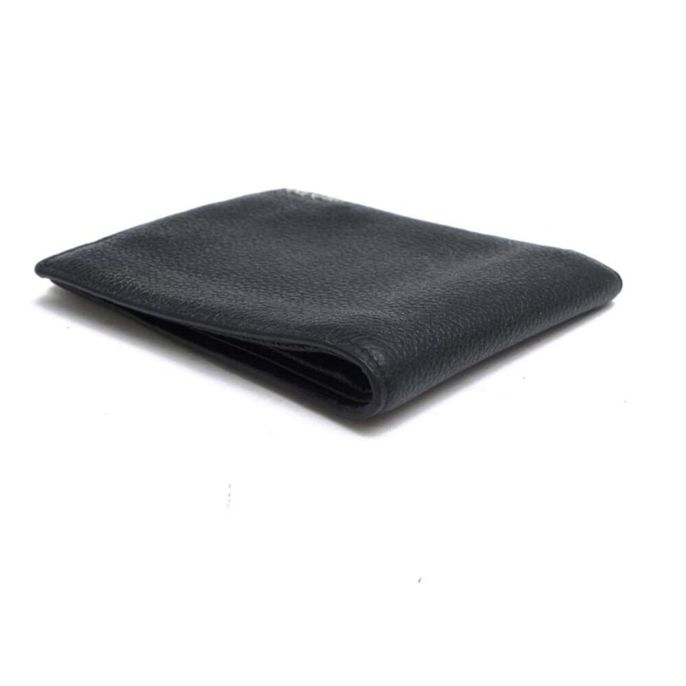 Prada Wallet Men Wallet Leather Black 2 Mo513 Vitmicro Grain - Picture 4 of 7